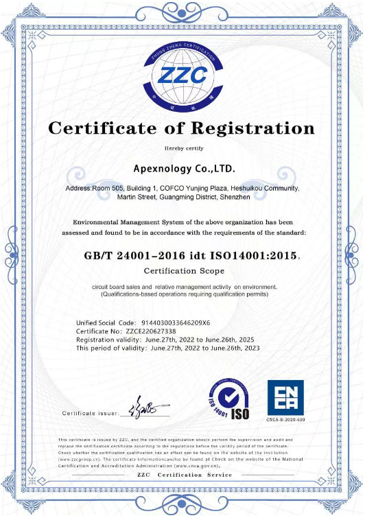 Certificate-ISO 14001